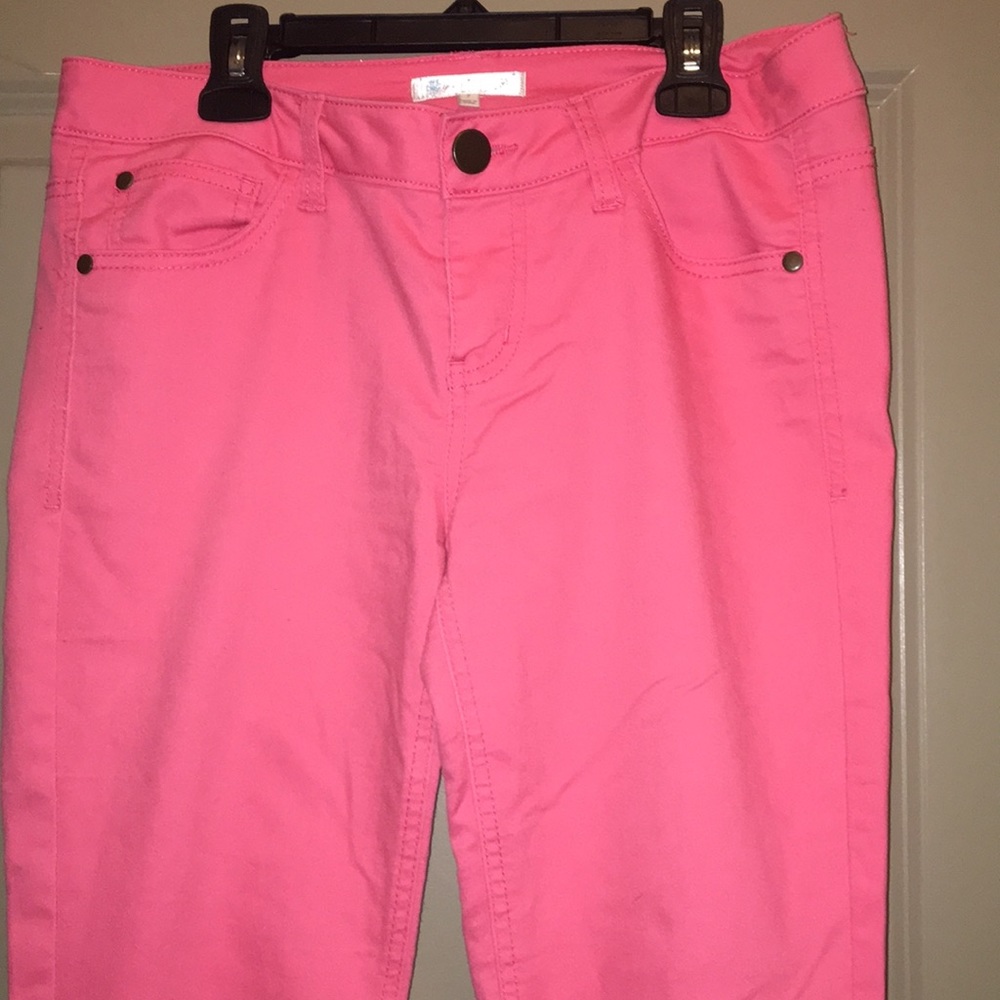 Coral Low rise skinny jeans